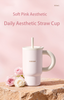 Carrot Extra Large Capacity Straw Thermos Cup For Girls With Good Looks, Car Ice Cup, Cold Cup, New Water Cup